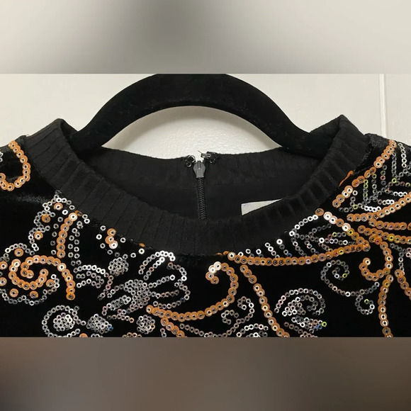 NWOT Dress the Population Malorie Velvet Sequin Bodycon Mini Dress Size Small - Picture 7 of 11